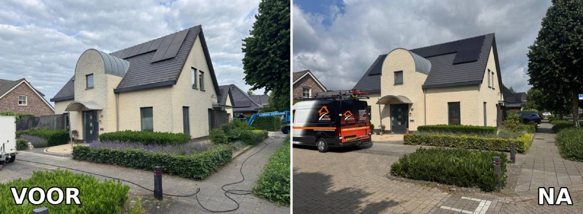 Voor en na gevel beschermen tegen vocht Zaanstad - Zichtbaar verschil